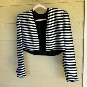 No label size 8 satin very short jacket